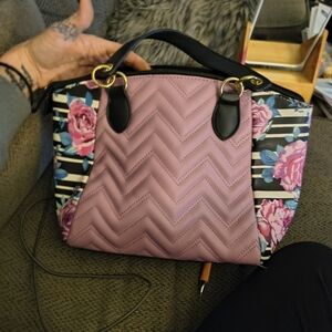 Chevron Floral Women's Shoulder Bag